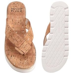 Donald Pliner Lynne Cork Sandals flip flops Thong